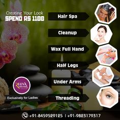 Beauty Parlour Offer Poster, Salon Advertising Ideas, Henna Design Tutorial, Bridal Henna Design, Beauty Salon Marketing, Facial Images, Bridal Makeup Services, Spa Images