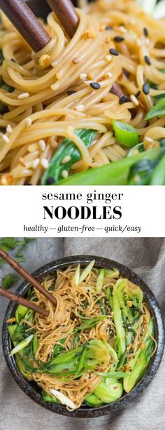 this is an image of sesame ginger noodles