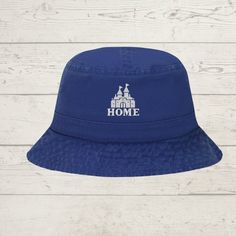 This listing is for a blue bucket hat hat that says Home with a picture of a castle. This item comes in 2 sizes: S/M and M/L *Processing time is 2-3 weeks and does not include shipping time* If you have any questions or concerns, or need your item quicker, please contact me. Thanks for supporting my small business, Jenna :) Blue Bucket Hat, Castle Home, M And M, Leather Luggage Tags, My Small Business, A Castle, Leather Luggage, Bucket Hats, Luggage Tags