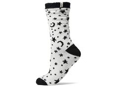 UGG Josephine Fleece Lined Socks - Women's Crew Cut Socks Shoes : White Celestial : Live comfortably indoors by wearing UGG Josephine Fleece Lined Socks. Classic crew socks. Seamless toe. Reinforced heel. Soft twill tape logo on top cuff. Standout leopard print for a wild statement. Materials: Shell: 86% acrylic, 13% polyester, 1% elastane, Lining: 99% polyester, 1% elastane. Machine wash, tumble dry. Imported. Ugg Socks Nordstrom, Fun White Winter Socks, Novelty White Socks For Winter, Avia Socks, Womens Ugg, Novelty Cotton Winter Socks, Socks Shoes, Crew Cut, Crew Cuts