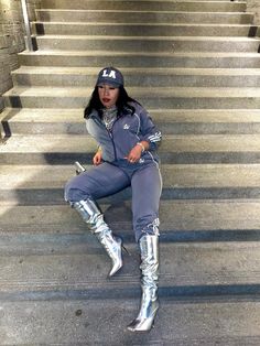 #tricebabes do it better @styledbymeesh! Grab these boots for 50% off🏃‍♀️!
.
🔎Metallic silver boots🔍
.
Like and save if you would wear these!🔥
.
Affordable shoes, affordable heels, Trending outfits for women, metallic accessories, boot outfits
.
#shoptrice #tricebabes #outfitideasforwomen #flygirls #chrome #bootseason #silverboots Trending Outfits For Women, Affordable Heels, Thigh High Boots Outfit, Shoes Affordable, Metallic Accessories, Boot Outfits, High Boots Outfit, Trendy Spring Outfits, Silver Boots