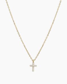 Diamond Cross Necklace Silver Diamond Cross Necklace, Diamond Cross Necklace Gold, Diamond Cross Necklace, Dainty Diamond Necklace, Diamond Cross Necklaces, Solid Gold Necklace, 14k Gold Necklace, Diamond Cross, Diamond Charm