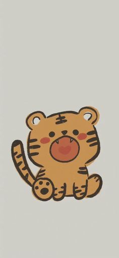 an image of a cartoon tiger sitting down