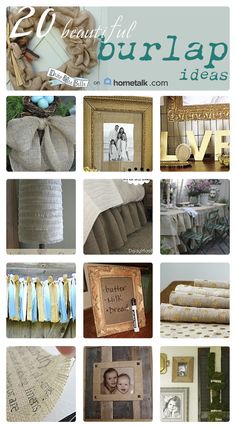 the collage has pictures of different items and words on it, including an old photo frame