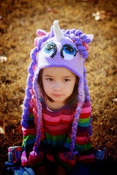 My Little Pony Magic Unicorn Hand Crocheted Hat by etietke on Etsy, $35.00 Crochet Unicorn Hat, Crochet Caps, Unicorn Stuff, Girls Crochet Hats, Unicorn Hat, Crochet Kids Hats, Cute Ponies, Purple Hats, Crochet Cap