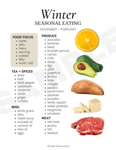 Seasonal Eating, Eat Seasonal, Different Foods, Healthy Food Choices, Health Is Wealth