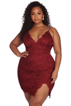 Plus Lace Darling Mini Dress Oshnow Curvy Boho, Plus Zise, Clothing Jewelry, Dressy Dresses, Scalloped Lace, Plus Dresses, V Neckline, Plus Size Swimwear, Cheap Dresses