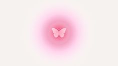 a pink and white background with a butterfly in it's center on the left side