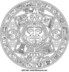 an image of a circular design with animals and symbols in the shape of a circle