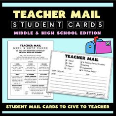 the teacher mail student cards are available for students to use on their own school supplies