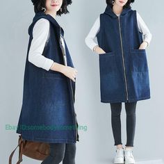 New Women's Sleeveless Denim Jacket Vest Casual Hooded Jean Coat Long Waistcoat Size:M-2XL Material:Polyester       Payment 1. Payment must be made within 7 days of auction closing (Unpaid dispute will automatically open when item is not paid in 7 days). 2. PLEASE NOTE: SHIPPING&HANDING DOES NOT INCLUDE DUTIES, LOCATL TAXES OR ANY OTHER IMPORTATION FEES. 3. Please list your special requests (color, packages, value of declaration, etc.) in the EBAY NOTES SECTION when you make payment Shipping 1. Denim Blue Denim Vest Outerwear, Denim Vest For Fall, Sleeveless Denim Jacket With Pockets For Fall, Sleeveless Denim Blue Outerwear For Spring, Sleeveless Denim Jacket For Fall, Fall Sleeveless Denim Vest With Pockets, Sleeveless Cotton Denim Jacket With Pockets, Sleeveless Cotton Denim Vest For Fall, Denim Sleeveless Vest For Fall