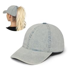 PRICES MAY VARY. DESIGNED FOR WOMEN: Ponyflo hats are uniquely designed from a woman’s perspective. Its distinctive open back structure and tangle free closure is accommodating for all hair types and is especially loved by women with long hair as well as curly hair. PATENTED DESIGN: Our patented open back construction is exclusively designed for Ponyflo hats. The back opening is structured larger than your basic baseball cap, allowing all hair types to be pulled freely through the hole and will Women With Long Hair, Ponytail Hat, Curly Hair Women, Women Helping Women, All Hair Types, Caps For Women, Head Circumference, Light Denim, Baseball Caps