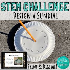 For this STEM challenge activity, students must design and test a working sundial. It's the perfect opportunity to incorporate hands on exploration while learning about the sun, night and day, shadows, solar power, etc. This resource includes: teacher directions, suggestions, discussion questions, and extensions a force copy link to a digital Google Slides version3 slides of background information about sundials5 slides setting up the challenge with student directionsa student response worksheet Solar Eclipse School Activities, Solar Eclipse Stem Activities, Stem Sun Activity, Diy Sundial Clay, Making A Sundial, Stem Resources, Background Information, Science Lab