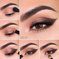 Cat Eye Shadow by @maryamnyc | #eotd #glam #inspiration #Pampadour www.pampadour.com Spring Makeup Tutorial, Eye Ideas, Bronze Eye Makeup, Make Up Designs, Natural Eye Makeup Tutorial, Makeup Looks For Green Eyes