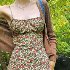 Farm Dress Aesthetic, Realisation Par Outfit, Cherry Clothes Aesthetic, Spring Outfits Aesthetic Vintage, Fairy Mini Dress, Dahlia Dress, Realisation Par, Diy Vetement, Wardrobe Tips