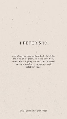 a white sheet with the words peter 5 10 on it