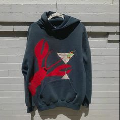 Russell Athletic Hoodie, Lobster Design, Vintage Russell Athletic, Athletic Hoodie