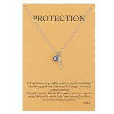 PRICES MAY VARY. DESIGN: Evil eye & horn are prevalent protective amulets worldwide, which bring good luck, help to ward off danger, and shield you from negativity. Add to your collection or give the gift of luck and protection MATERIAL: royal blue enamel evil eye bead, highly polish finished Italian horn, white gold plated alloy charm and copper chain, non-tarnish worry, good for daily wearing SIZE: 6mm evil eye bead, dainty rolo chain measures 18” with 3” adjustable chain PACKAGE: delicate pro Best Wishes Card, Horn Pendant Necklace, Italian Horn, Protection Jewelry, Spiritual Protection, Horn Pendant, Protection Necklace, Blue Evil Eye, Evil Eye Charm