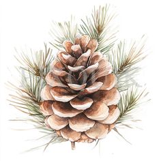 a pine cone with needles on it