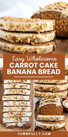 easy wholesome carrot cake with banana bread