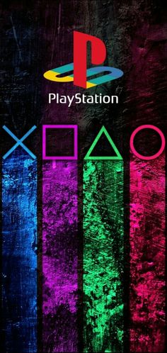 the playstation logo with different colors on it