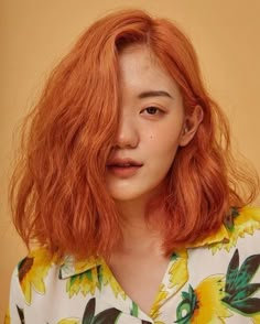 Cheveux Oranges, Edgy Pixie, Drawing Hair, Super Hair, Trendy Hair Color, Hairstyles For Round Faces, Orange Hair, Long Bob