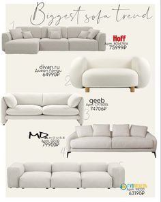 the different types of sofas and loveseats