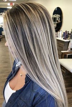 Rambut Brunette, Hair Without Heat, Long Straight Hair, Hair Color Balayage, Cool Haircuts, Brunette Hair, Grey Hair