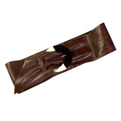 "Very good condition Vintage Y2K Arden B Brown Genuine Leather Super Wide Waist Belt 2 Tone Plastic Buckle Belt  Size XS/Small apx: 36 1/2\" total length, 3 7/8\" wide" Wide Waist Belt, Wide Waist, Suspender Belt, Buckle Belt, Belt Size, Suspenders, Waist Belt, Belt Buckles, Vintage Y2k