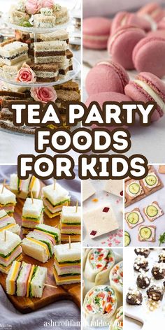 tea party foods for kids collage