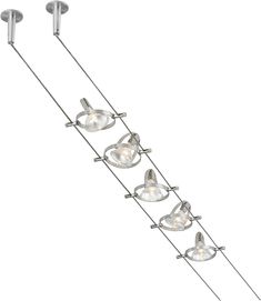 Tiella 800CBL5PN-LED Over The Sink Lighting, Contemporary Track Lighting, Track Lighting Kits, Cable Lighting, Over The Sink, Tech Lighting, Hardware Finishes, Modern Light Fixtures, Led Strip Lighting