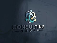 consulting group logo on a dark background