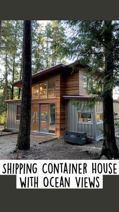 a house in the woods surrounded by trees