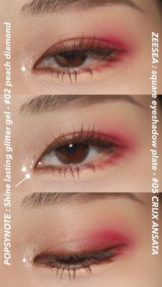 Makeup Color Combinations, Make Up With No Eyeliner, Valentine’s Day Make Up, Valentines Makeup Ideas, Tato Henna, Korean Eye Makeup