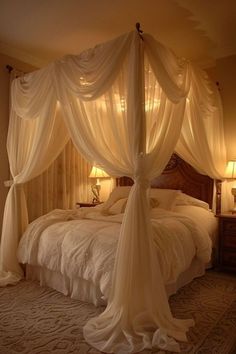 Canopy Bed Drapes, Modern Canopy Bed, Canopy Bed Ideas, Bed Drapes, Canopy Bed Curtains, Luxurious Bedroom, Bed Canopy, Canopy Bed, Bed Ideas