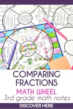 comparing fractions worksheet with text reading comparing fractions