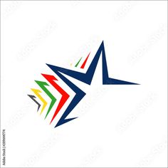 an abstract star logo is shown in red, green, and blue with arrows coming out of it