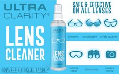 Amazon.com: ULTRA CLARITY Eyeglass Lens Cleaning Spray 7oz Value Pack, 1oz Spray, 6oz Refill, & Microfiber Cloth, Glasses, Phone & Electronic Screens, Ideal Even on Coated Surfaces, Professional Grade : Health & Household Message In A Bottle, Healthy Body