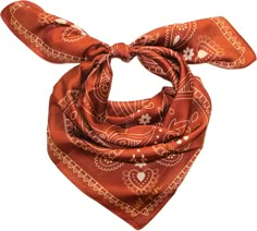 Rust Bandana Print Women's 36 Wild Rag Scarf | Whipin Wild Rag Queer Country, Wild West Clothing, Hunting Fashion, Cowboy Bandana, Wild Rags, Bandana Pattern, Heading Fonts, Bandana Style, Bandana Styles