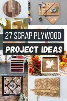 image collage of 9 scrap plywood project ideas with text overlay "27 scrap plywood project ideas" Printable Woodworking Plans, Plywood Projects, Wood Projects Plans, Woodworking Plans Beginner, Free Woodworking Plans, Woodworking Projects That Sell