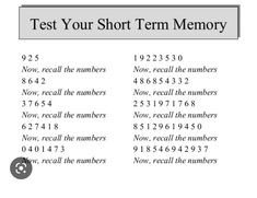 Long Term Memory Activities, How To Have Photographic Memory, Short Term Memory Activities For Adults, Memory Recall Activities, Photographic Memory Training, Memory Improvement, Memory Activities, Memory Test