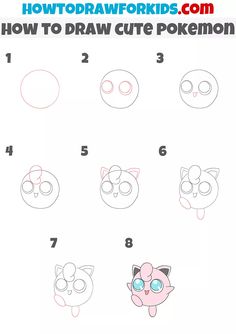 how to draw cute little pokemons step by step instructions for kids and beginners