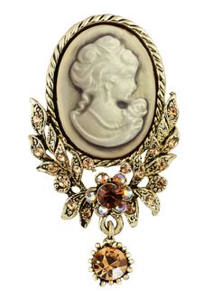 PRICES MAY VARY. Gorgeous vintage cameo style. a beautiful cameo brooch featuring enamel lady maiden in a filigree frame with floral, ribbon and crystal rhinestone detail on a metal alloy base. for those that love vintage style accessories this brooch is the perfect little touch to really make a look pop. from the ribbon detail to the adorable crystal rhinestone flowers, this brooch is elegance defined. Antique jewelry. give this vintage inspired pin to a loved one on occasions such valentine's Broches Jewelry Victorian, Vintage Cameo Jewelry Victorian, Cheap Victorian Style Brooch Jewelry, Broches Jewelry Vintage, Vintage Jewelry Art Victorian, Antique Brooches The Jewelry Lady's Store, Lady Cameo Necklace, Vintage Rhinestone Brooch, Cameo Jewelry