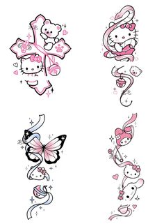 hello kitty wall stickers with different designs