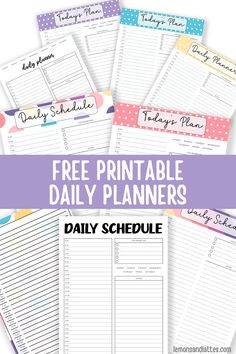 free printable daily planner with the text overlay