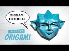 an origami mask with a speech bubble above it that says, orgasmi