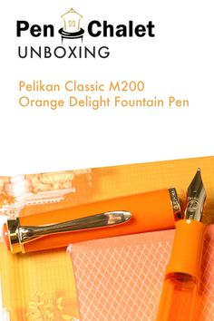 the pen chalet unboxing guide is open and showing two pens on top of each other