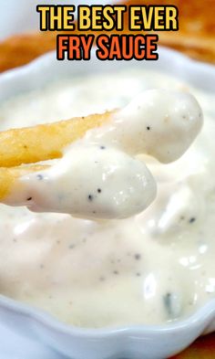 the best ever fry sauce in a white bowl