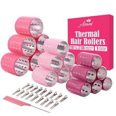 PRICES MAY VARY. ALL-DAY CURLS: Transform your look with Asani's 37-piece thermal hair roller set. Featuring an aluminum core, these hot rollers create long-lasting curls for all hair types. Elevate your style with hot curlers for enhanced volume and curls throughout the day. FREEBIES YOU’LL LOVE: Elevate your styling game with Asani's thermal rollers. Each set includes 18 duckbill hair clips and 1 rattail comb at no extra cost. Experience the excellence of hot curlers and styling tools, upgradi Good Hair Curlers, Hair Rollers For Volume, Volume Rollers, Rollers For Volume, Hot Hair Rollers, Rattail Comb, Rollers For Hair, Best Hair Rollers, Hair Roller Set