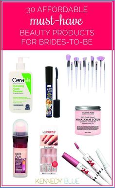 Find top bridal beauty tips, tricks, and hacks for affordable and stunning makeup and more for the wedding | 30 Must Have Beauty Products for Brides-to-Be | Kennedy Blue Unique Wedding Makeup, Perfect Wedding Makeup, Makeup For Brides, Makeup Kit Essentials, Amazing Wedding Makeup, Beautiful Bridal Makeup, Beautiful Wedding Makeup, Wedding Makeup Inspiration, Bridal Makeup Ideas